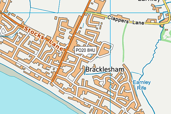 Bracklesham Barn map (PO20 8HU) - OS VectorMap District (Ordnance Survey)