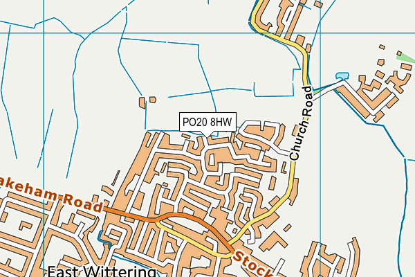 PO20 8HW map - OS VectorMap District (Ordnance Survey)