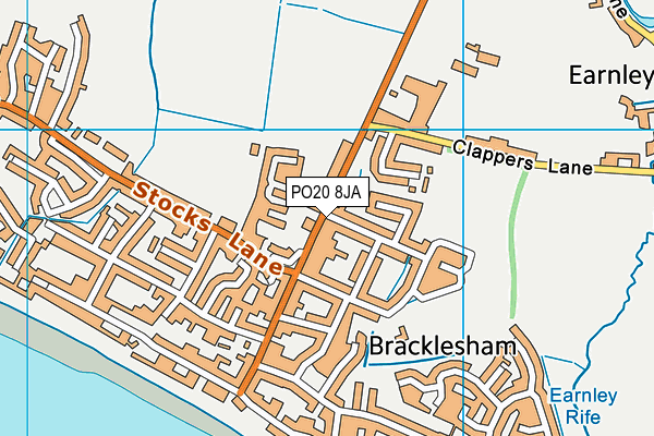 PO20 8JA map - OS VectorMap District (Ordnance Survey)