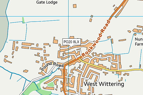 PO20 8LX map - OS VectorMap District (Ordnance Survey)