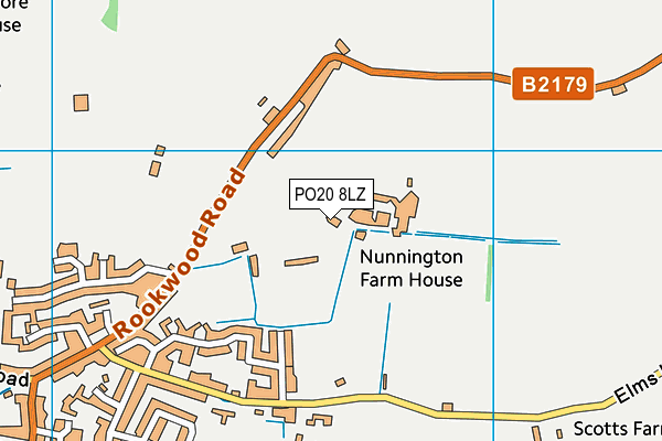 PO20 8LZ map - OS VectorMap District (Ordnance Survey)