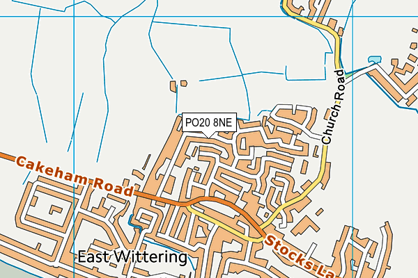 PO20 8NE map - OS VectorMap District (Ordnance Survey)