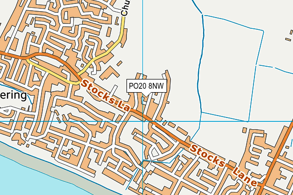 PO20 8NW map - OS VectorMap District (Ordnance Survey)