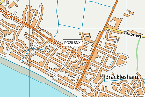 PO20 8NX map - OS VectorMap District (Ordnance Survey)