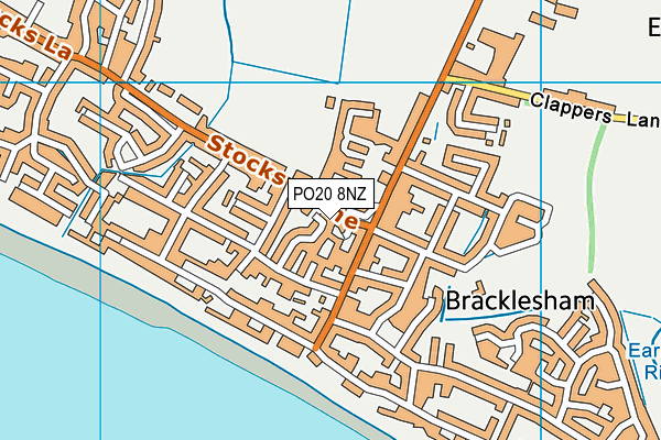 PO20 8NZ map - OS VectorMap District (Ordnance Survey)