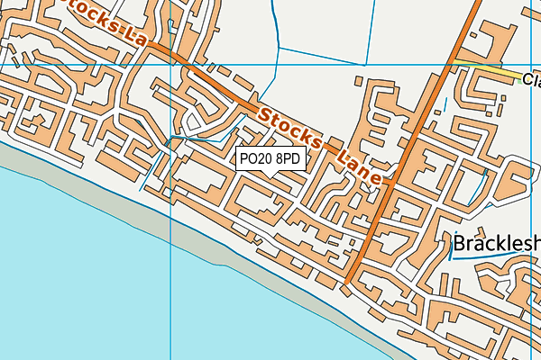 PO20 8PD map - OS VectorMap District (Ordnance Survey)