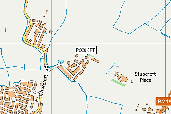 PO20 8PT map - OS VectorMap District (Ordnance Survey)