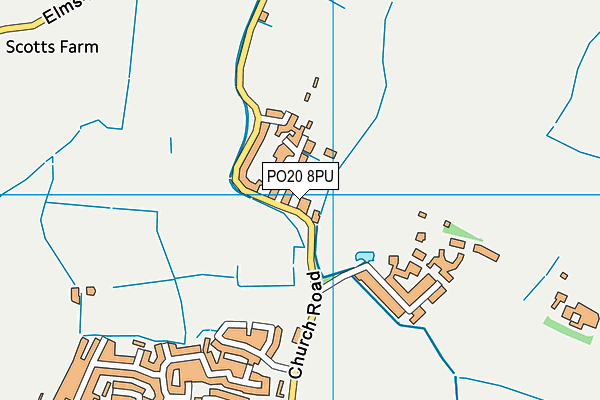 PO20 8PU map - OS VectorMap District (Ordnance Survey)