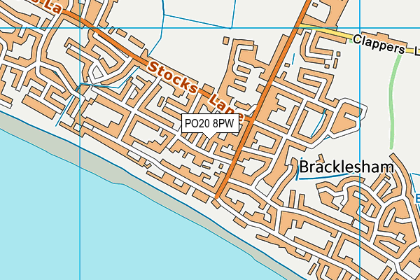 PO20 8PW map - OS VectorMap District (Ordnance Survey)