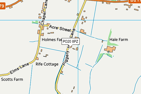 PO20 8PZ map - OS VectorMap District (Ordnance Survey)