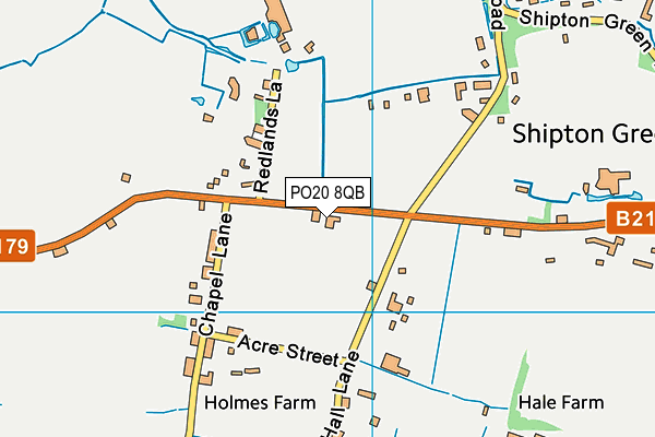PO20 8QB map - OS VectorMap District (Ordnance Survey)