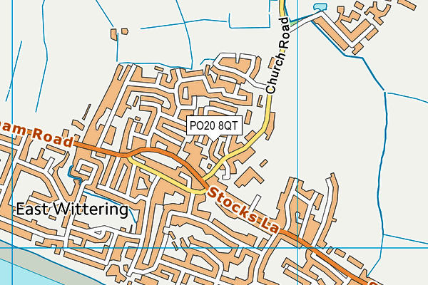 PO20 8QT map - OS VectorMap District (Ordnance Survey)
