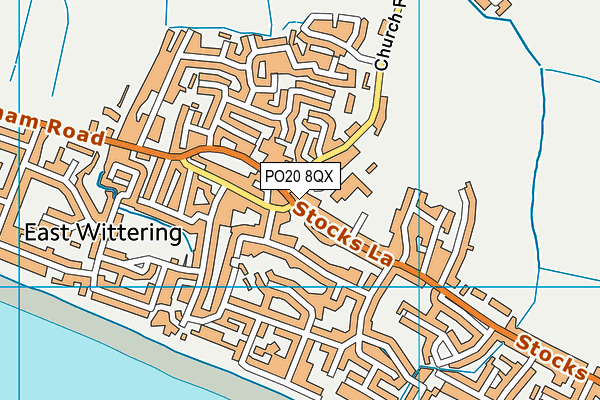 PO20 8QX map - OS VectorMap District (Ordnance Survey)