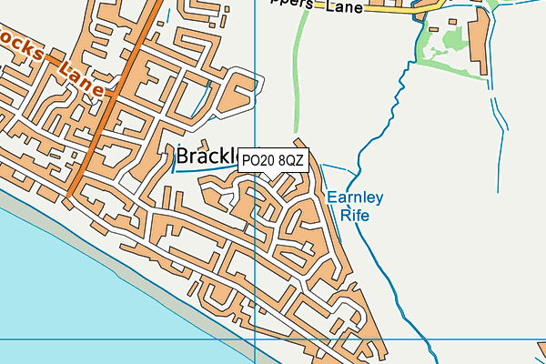PO20 8QZ map - OS VectorMap District (Ordnance Survey)