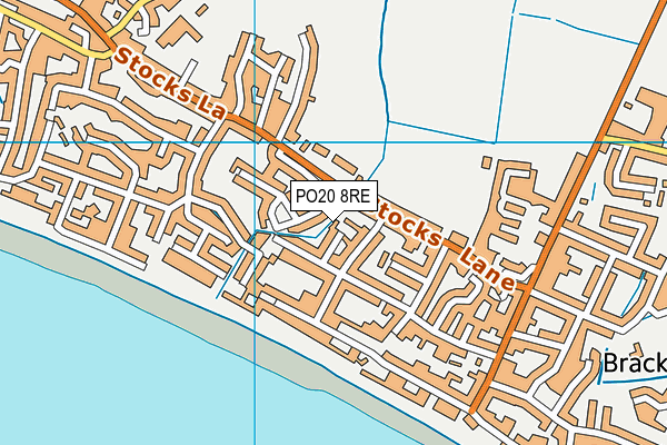 PO20 8RE map - OS VectorMap District (Ordnance Survey)