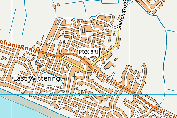 PO20 8RJ map - OS VectorMap District (Ordnance Survey)