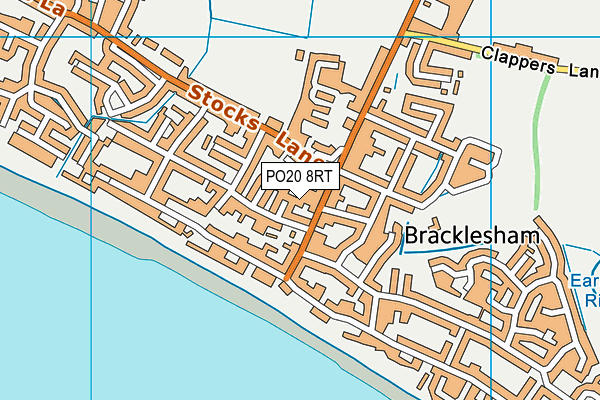 PO20 8RT map - OS VectorMap District (Ordnance Survey)