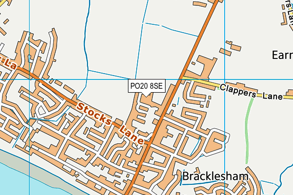 PO20 8SE map - OS VectorMap District (Ordnance Survey)