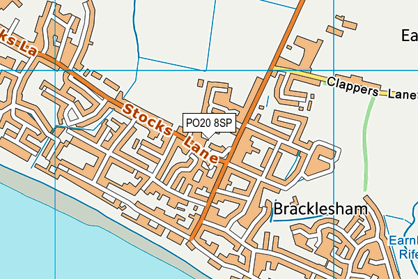 PO20 8SP map - OS VectorMap District (Ordnance Survey)