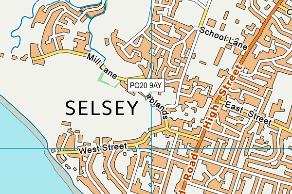 PO20 9AY map - OS VectorMap District (Ordnance Survey)