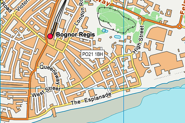 PO21 1BH map - OS VectorMap District (Ordnance Survey)