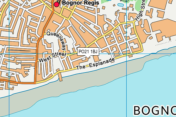 PO21 1BJ map - OS VectorMap District (Ordnance Survey)