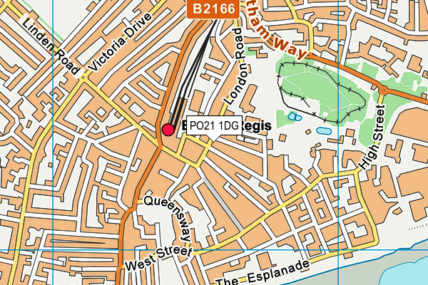 PO21 1DG map - OS VectorMap District (Ordnance Survey)