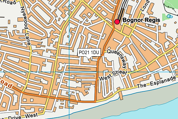 PO21 1DU map - OS VectorMap District (Ordnance Survey)