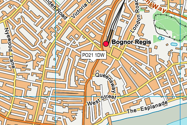 Map of BOGNOR FREEMASONS HALL LIMITED at district scale