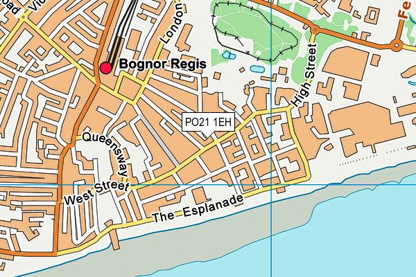 PO21 1EH map - OS VectorMap District (Ordnance Survey)