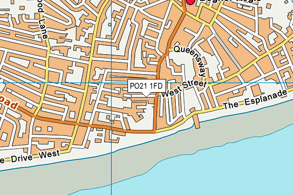 PO21 1FD map - OS VectorMap District (Ordnance Survey)