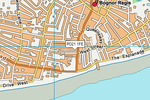 PO21 1FE map - OS VectorMap District (Ordnance Survey)