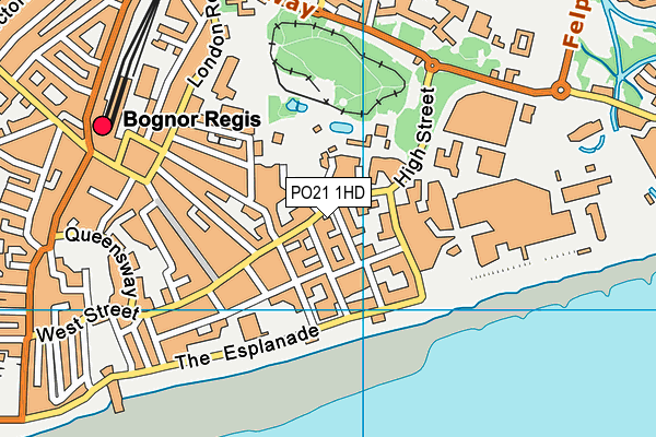 PO21 1HD map - OS VectorMap District (Ordnance Survey)