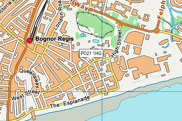 PO21 1HG map - OS VectorMap District (Ordnance Survey)