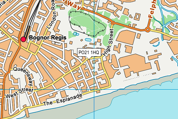 PO21 1HQ map - OS VectorMap District (Ordnance Survey)