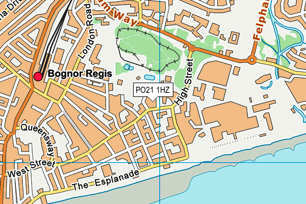 PO21 1HZ map - OS VectorMap District (Ordnance Survey)