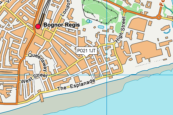 PO21 1JT map - OS VectorMap District (Ordnance Survey)