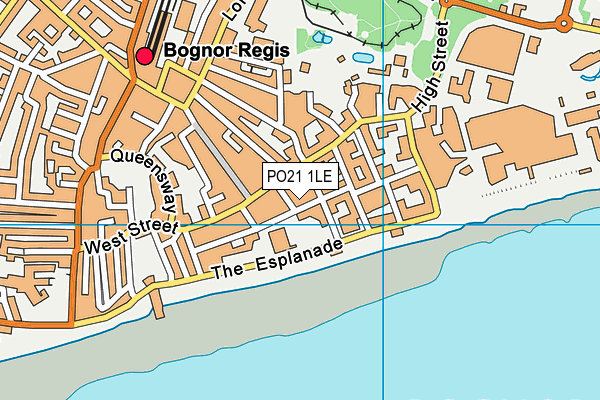 PO21 1LE map - OS VectorMap District (Ordnance Survey)