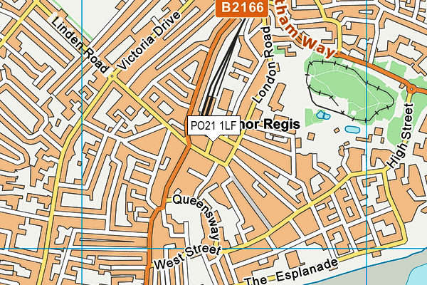 PO21 1LF map - OS VectorMap District (Ordnance Survey)