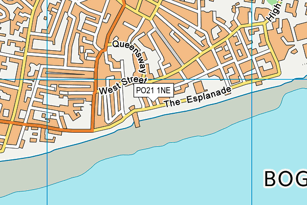 PO21 1NE map - OS VectorMap District (Ordnance Survey)