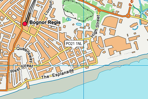 PO21 1NL map - OS VectorMap District (Ordnance Survey)