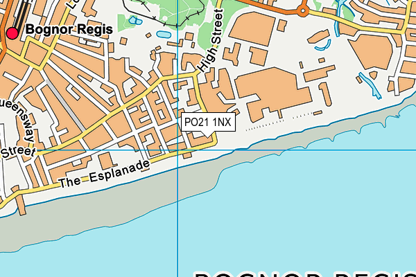 PO21 1NX map - OS VectorMap District (Ordnance Survey)