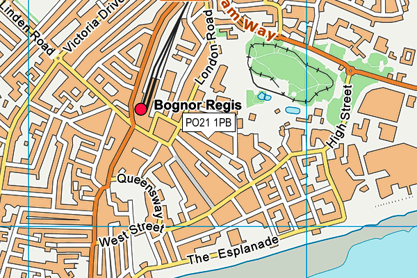 PO21 1PB map - OS VectorMap District (Ordnance Survey)