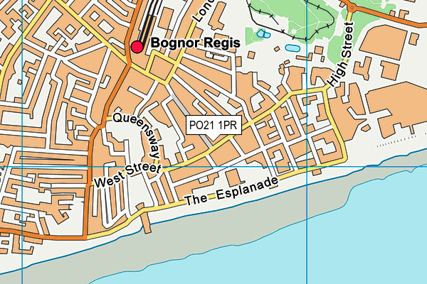 PO21 1PR map - OS VectorMap District (Ordnance Survey)