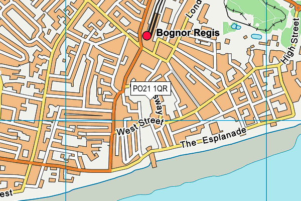 PO21 1QR map - OS VectorMap District (Ordnance Survey)
