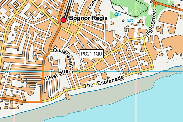 PO21 1QU map - OS VectorMap District (Ordnance Survey)