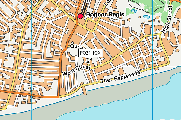 PO21 1QX map - OS VectorMap District (Ordnance Survey)