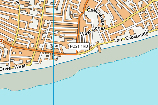 PO21 1RD map - OS VectorMap District (Ordnance Survey)