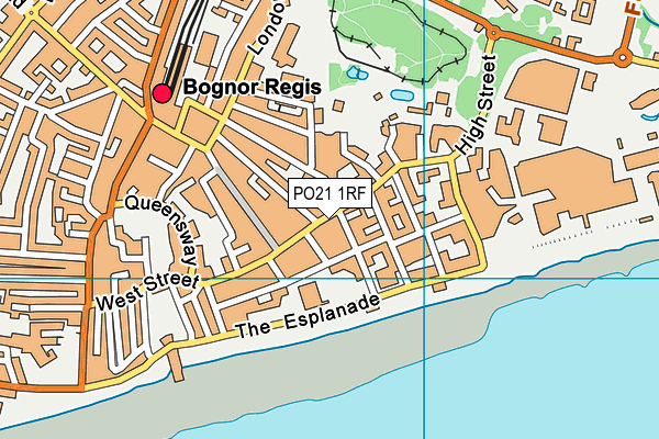 PO21 1RF map - OS VectorMap District (Ordnance Survey)