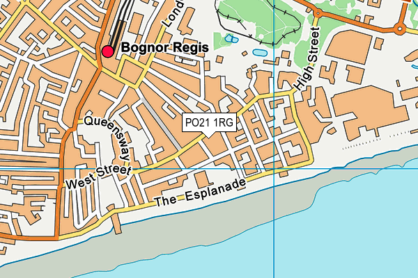 PO21 1RG map - OS VectorMap District (Ordnance Survey)